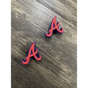 Atlanta Braves Baseball Team Charm For Crocs Shoe Charms - 2 Pieces